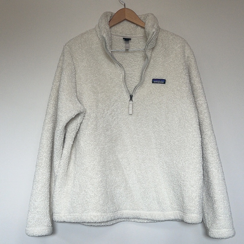 Patagonia Cream Sherpa Quarter-Zip Pullover